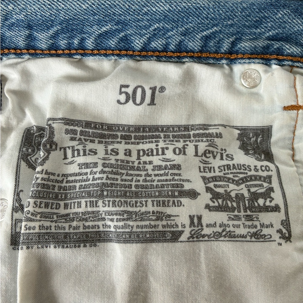 Levi’s 501 Original 100% Cotton Denim Shorts - Picture 8 of 12